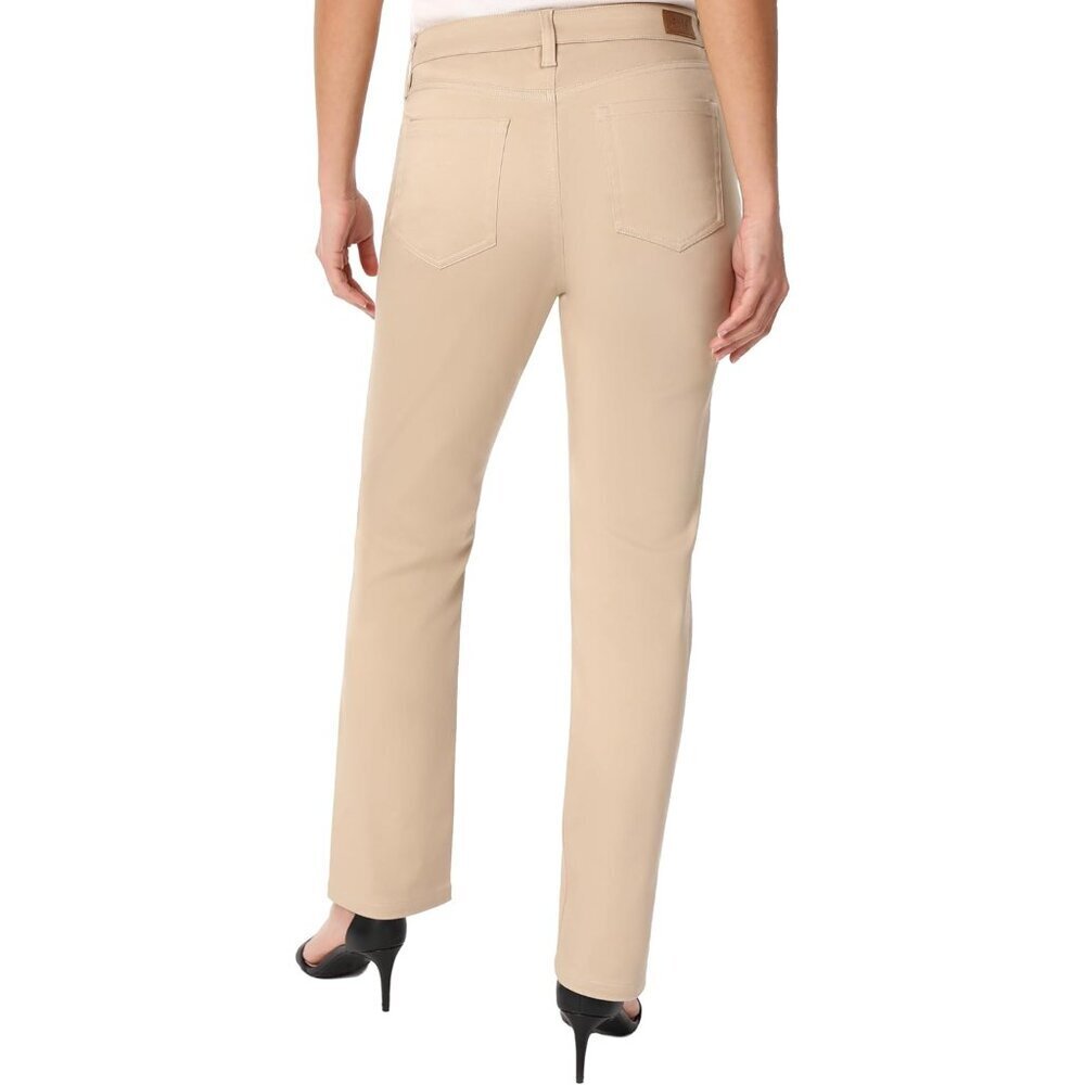 Women's Straight-Leg Jean Cotton-Polyester Blend Size 12 Khaki Durable Comfortab - Picture 3 of 3